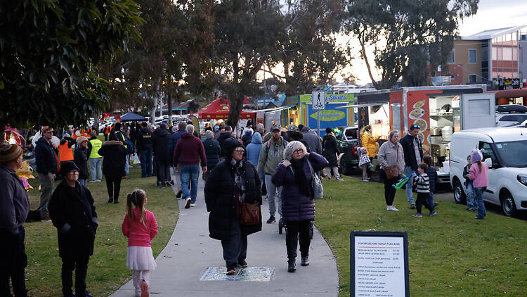 people at Pville Lanterns and Food Truck Fiesta
