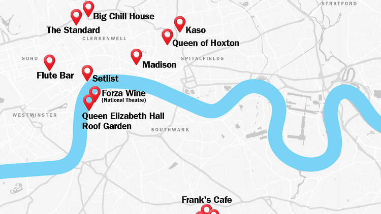 Map of Time Out’s best rooftop bars, 2026 Map of Time Out’s best rooftop bars, 2026