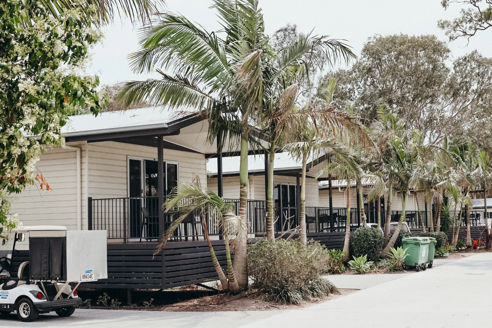 Cabins at holiday park