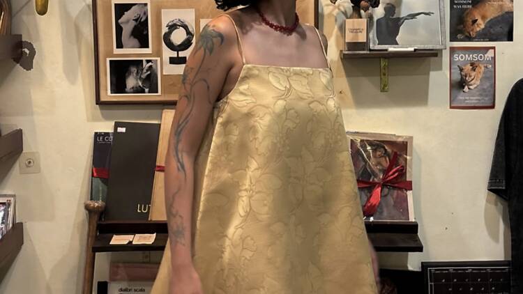 Golden Satin floral by Miura Golden Satin floral by Miura