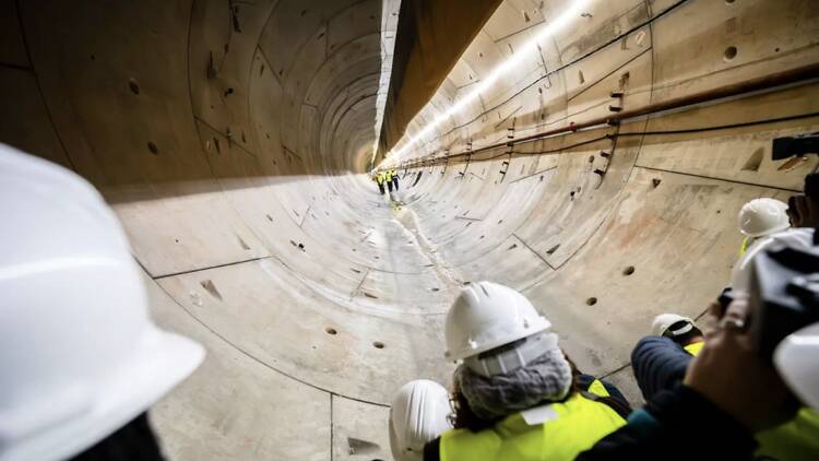 Visita à a obra do Plano Geral de Drenagem