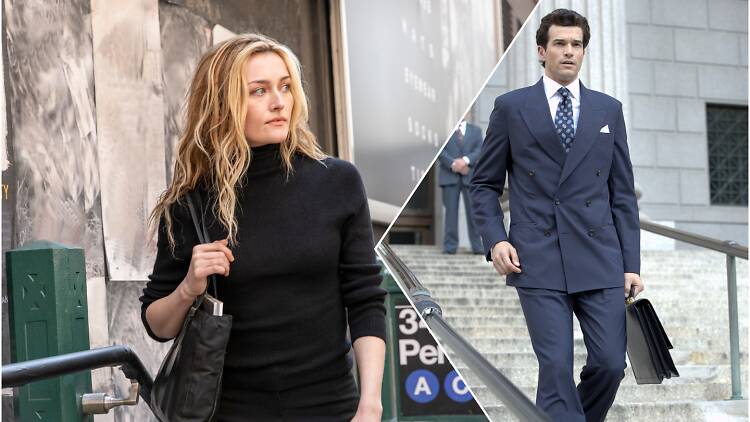 FX’s Love Story: John F. Kennedy Jr. & Carolyn Bessette Screenshorts of Carolyn and JFK Jr. on NYC streets in FX’s Love Story: John F. Kennedy Jr. & Carolyn Bessette