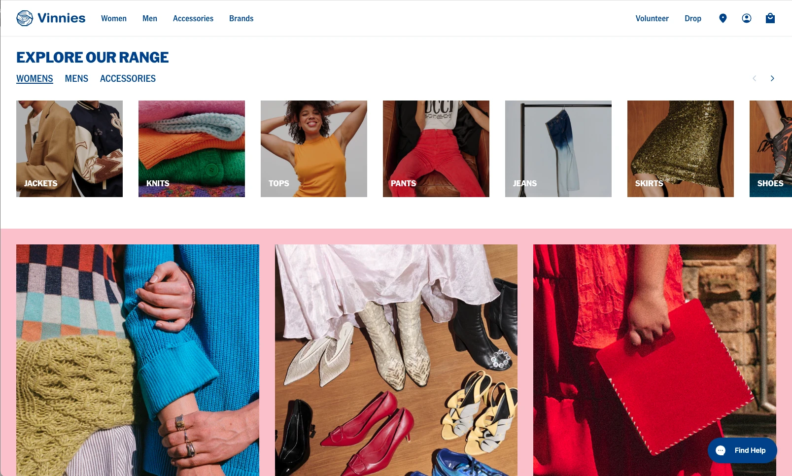 Online op shop website