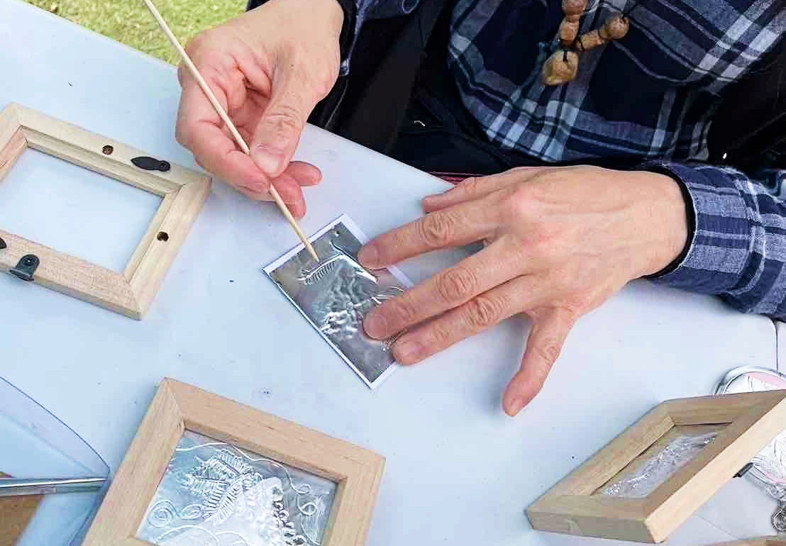 Handmade crafts at Machida market