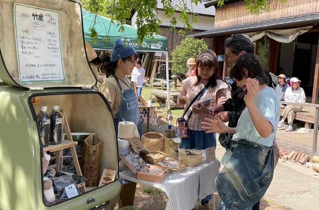 Bamboo products at Machida market