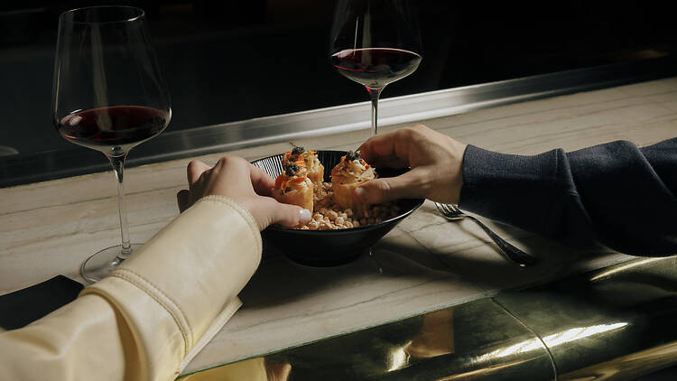 The tasting counter at Nuna, Four Seasons Hotel Miami