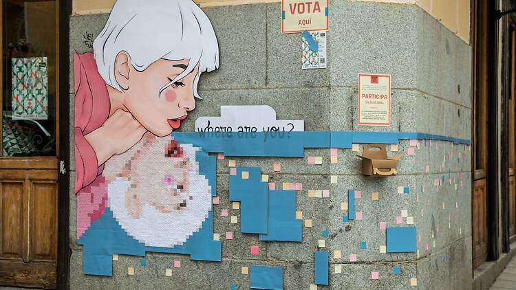 Festival de Intervenciones Artísticas de Lavapiés CALLE. Cris Valencia, Café Barbieri