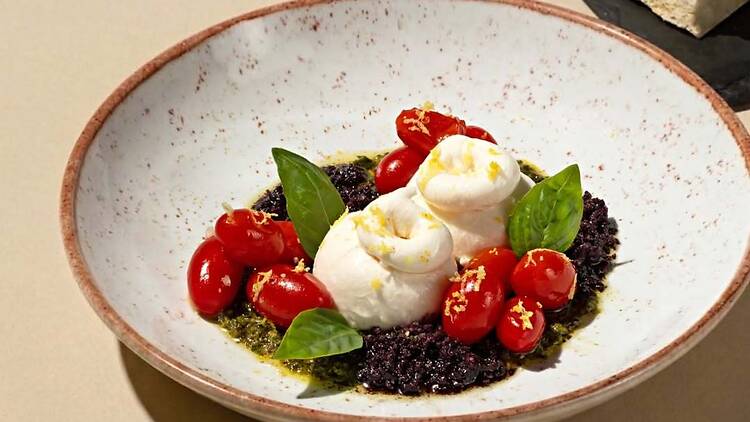 A Burratina Siciliana, criação da chef Monique Gabiatti para o Pezzo d’Italia