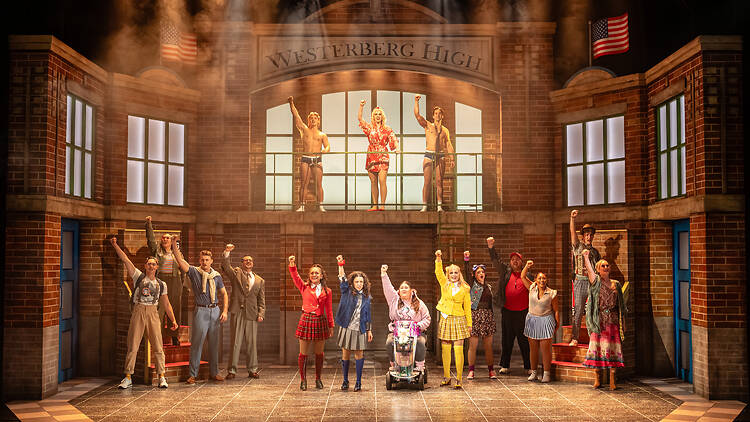 The cast of 'Heathers the Musical' on stage.