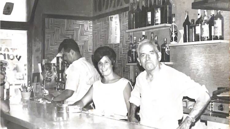 Núria Calafell i Jordi Noguera en el primer Bar Nuri 