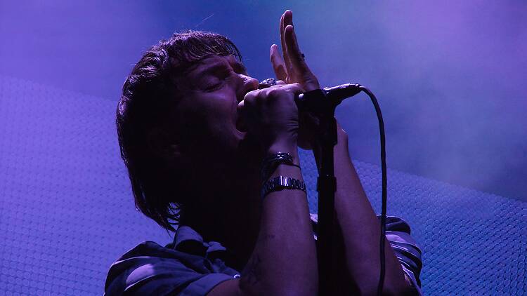 Julian Casablancas of the Strokes performing live