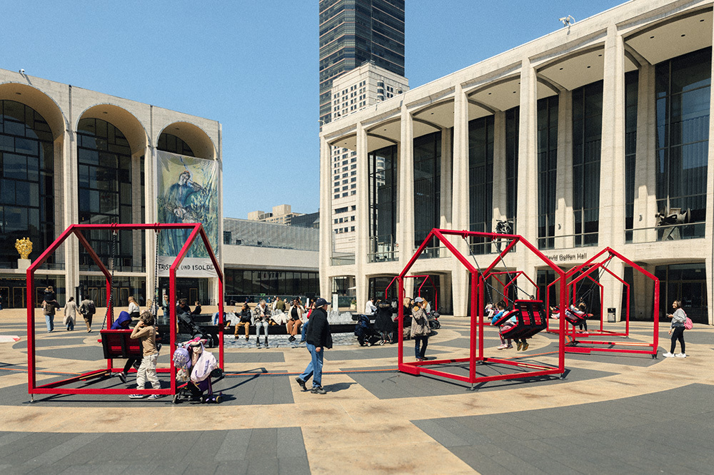 Swing through this glowing Lincoln Center installation for free this month