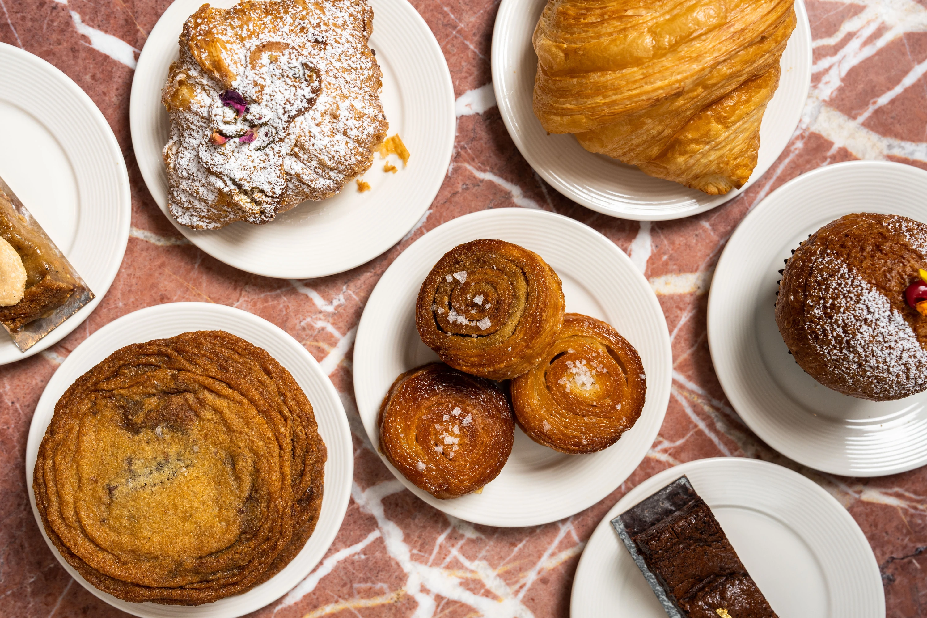 Beaucoup Bakery Caf&eacute; pastries on a table