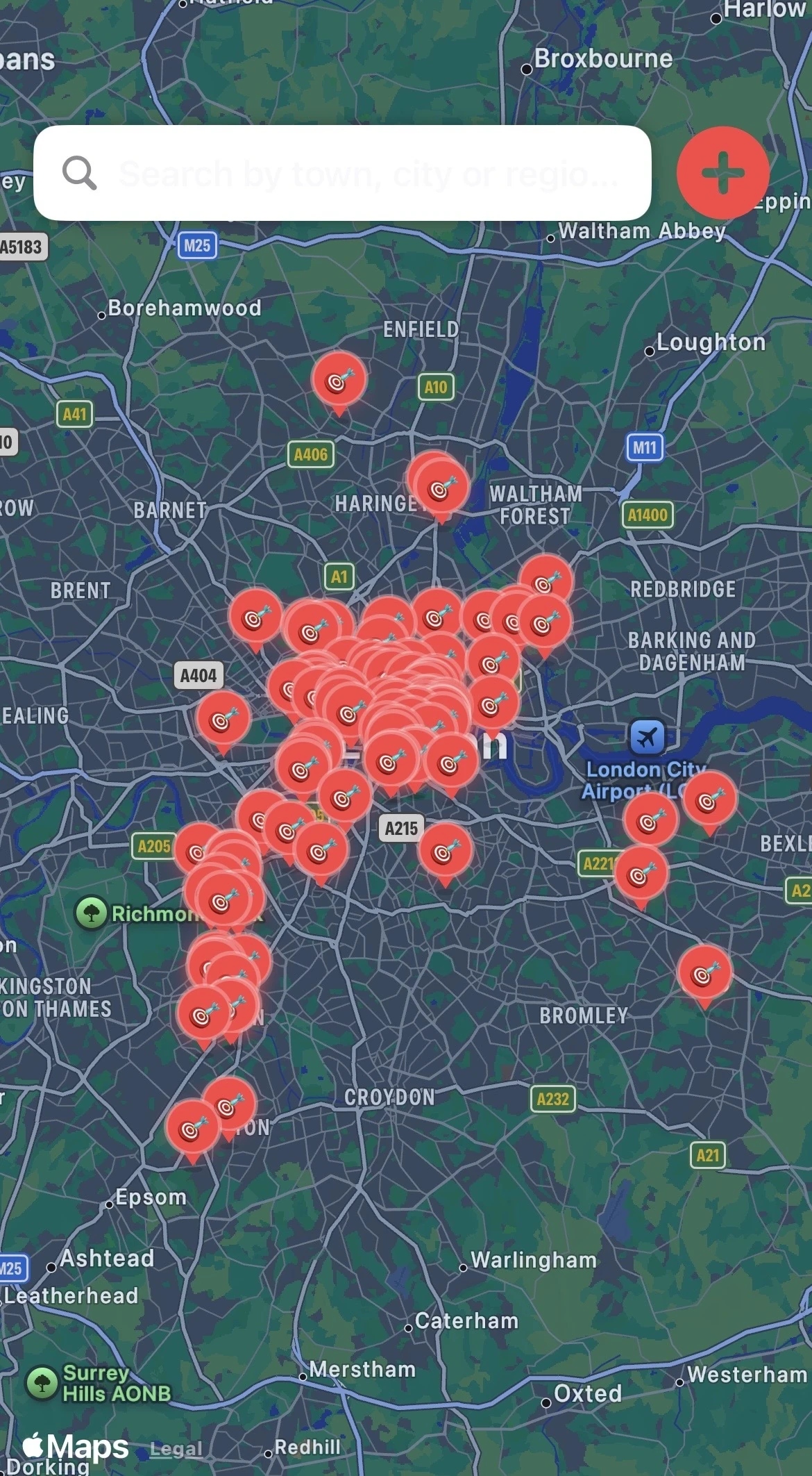 Dart Finder is an app that helps Londoners locate pubs with dartboards