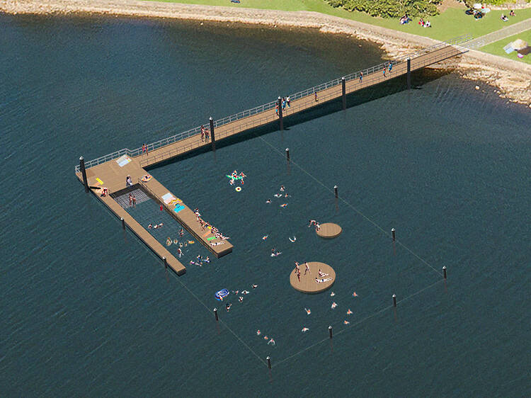 Sydney's new harbourside swimming spot is officially coming to life on the Bay Run