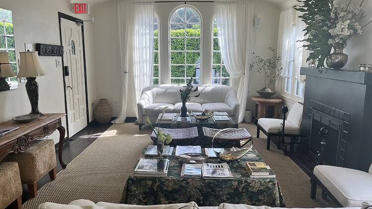 The waiting lounge at Spencer’s West Hollywood spa.