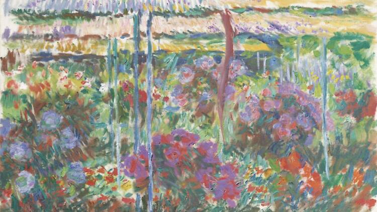 Painting of peonies by Claude Monet