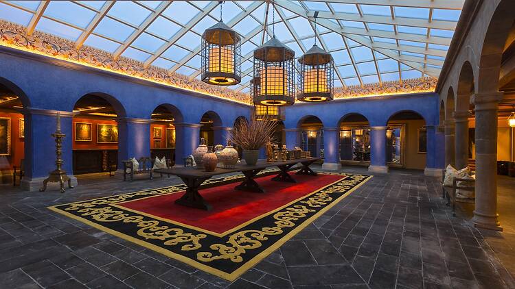 Lobby of Palacio del Inka in Cusco Peru