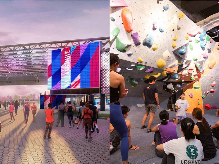 Kallang Wave Mall gets a huge makeover, with 21m climbing wall, padel courts, and pet hub