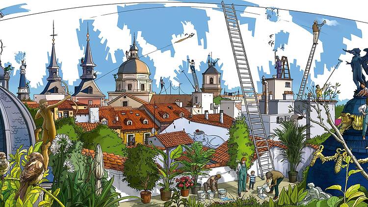 Amanecer, Polinho Trapalleiro. Icónica Madrid. Una ciudad de cuento