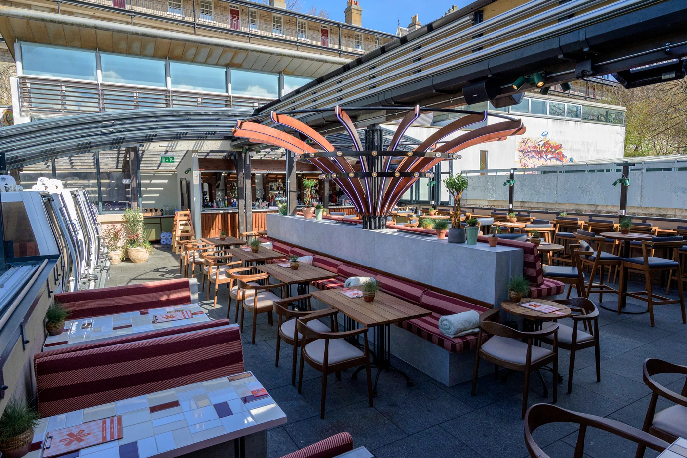 Layout of the newly refurbished Cold Town House with tables and booths