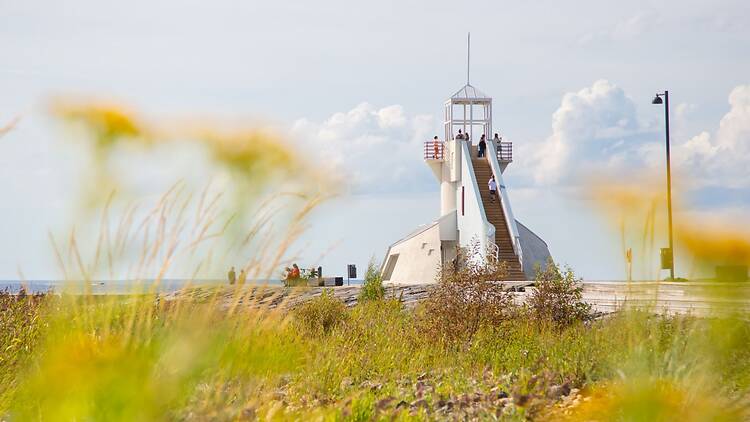 Climb an iconic lighthouse and play at the new playground in Nallikari