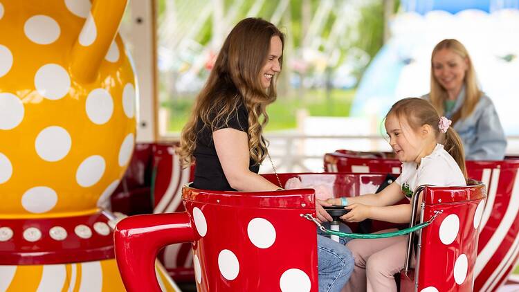 Enjoy gentle thrills at Vauhtipuisto amusement park