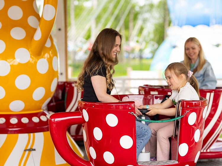 Enjoy gentle thrills at Vauhtipuisto amusement park