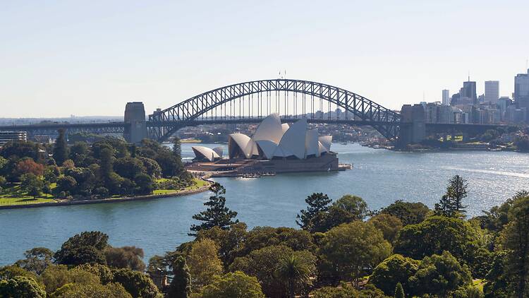 Aerial view of Sydney Harbour and surrounds
