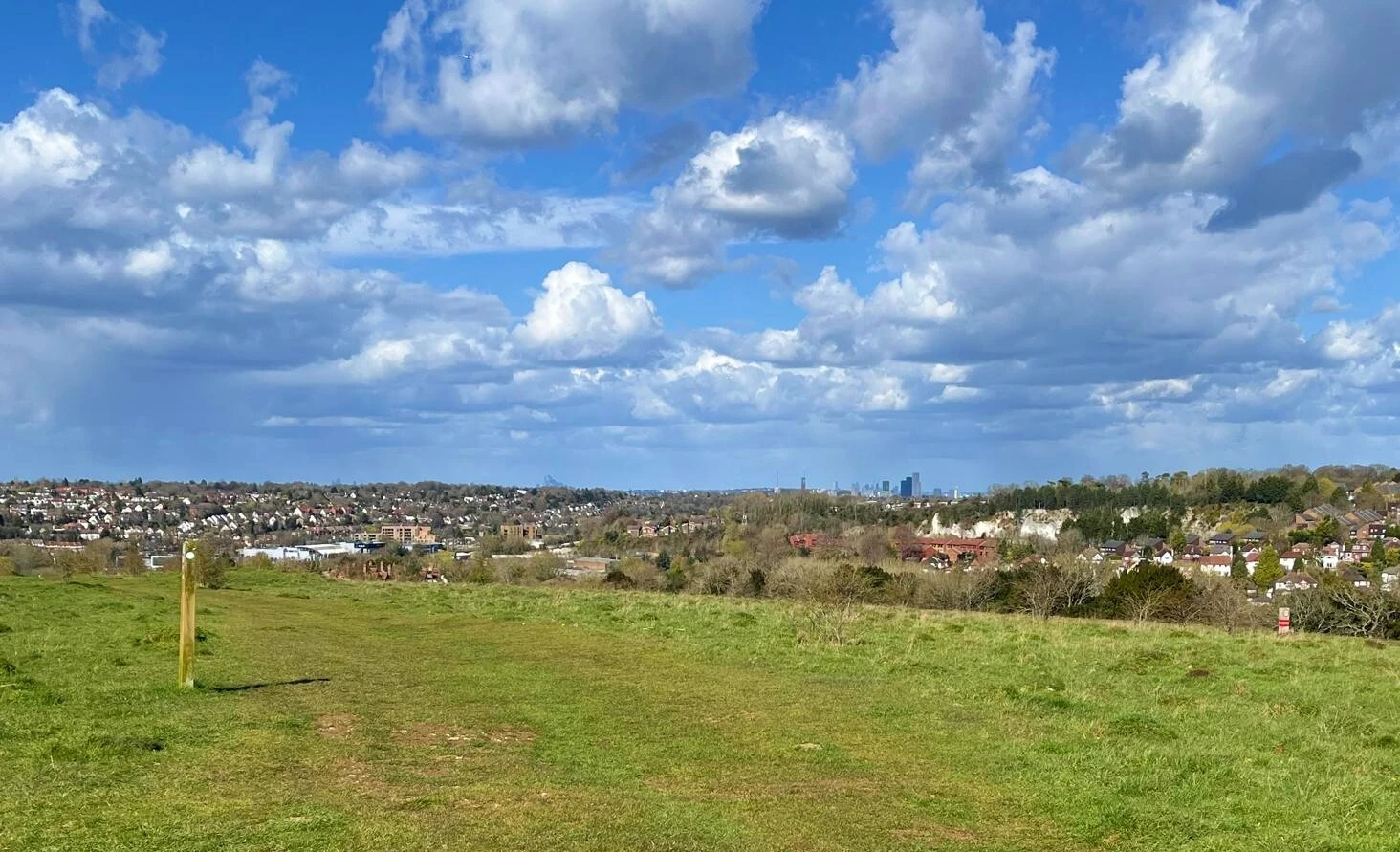 Farthing Downs at Coulsdon on the London Loop, a walking trail in London