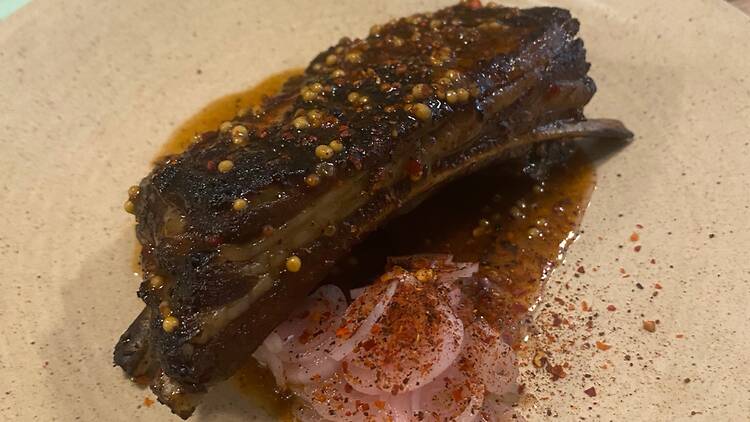 Meredith Valley goat ribs at Boire.