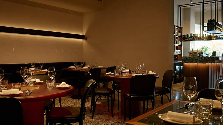 The dining room at Bar Sophia.