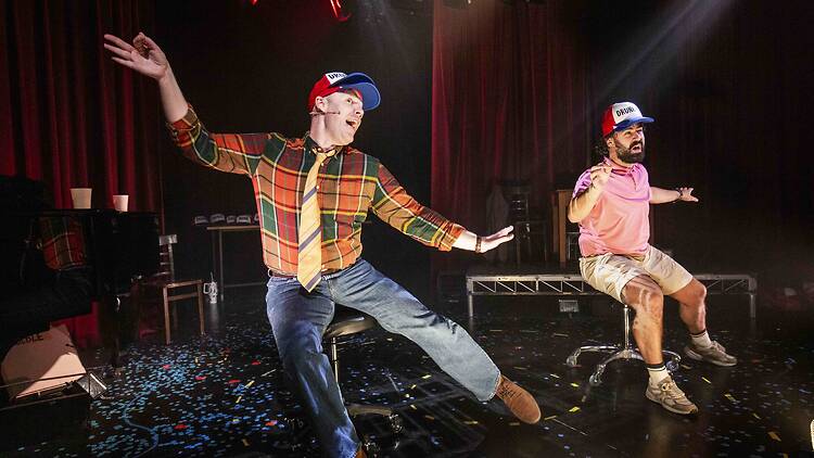 A scene from Gutenberg! The Musical!