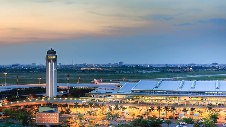 HO CHI MINH CITY, VIETNAM - May 13, 2015: the international airport of Tan Son Nhat International Airport, the international airport in southern Vietnam