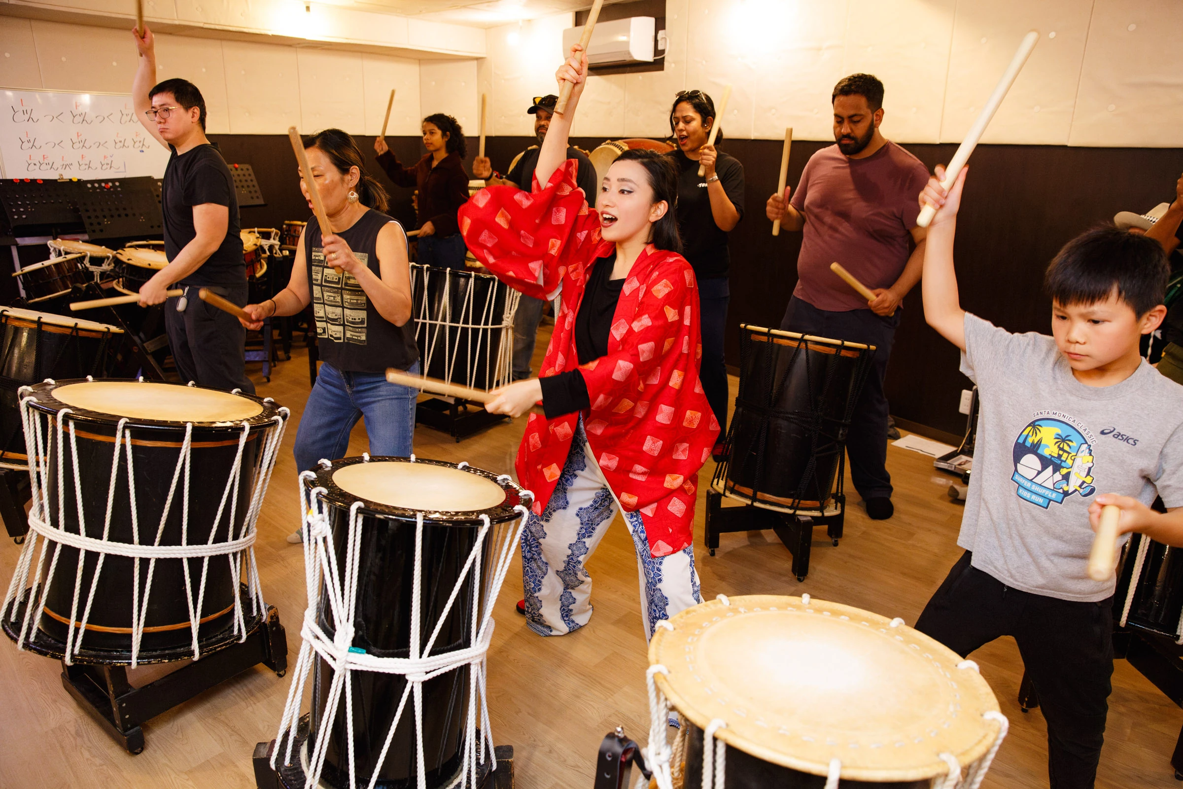 Eva's taiko class