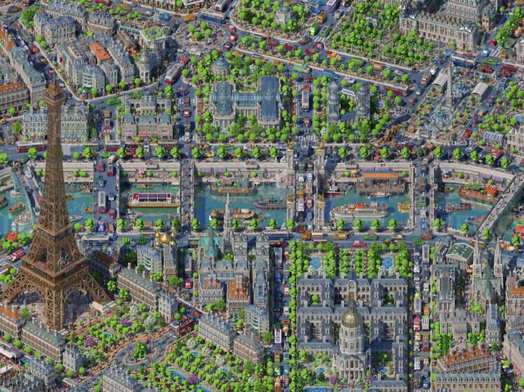 Découvrez la carte géante de Paris en pixel art : des milliers de détails à traquer !