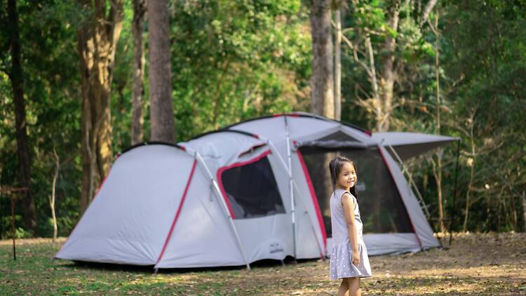 Kid camping