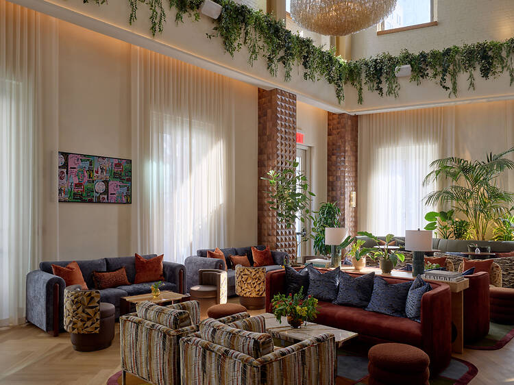 Check out the new hotel bar inside the Hyatt Union Square’s renovated lobby