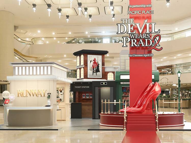太古廣場的《穿 Prada 的惡魔2》主題裝置