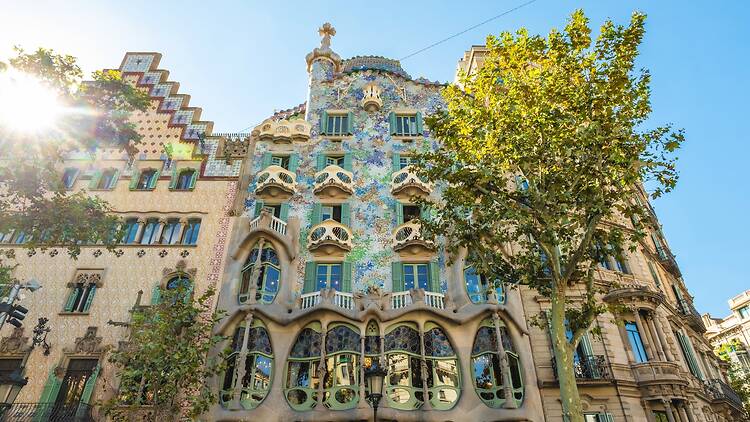 October 28, 2025: Casa Batllo, previous called House of bones, a building in the center of Barcelona, Spain designed by Antoni Gaudi. It was became an UNESCO World Heritage Site in 2005.