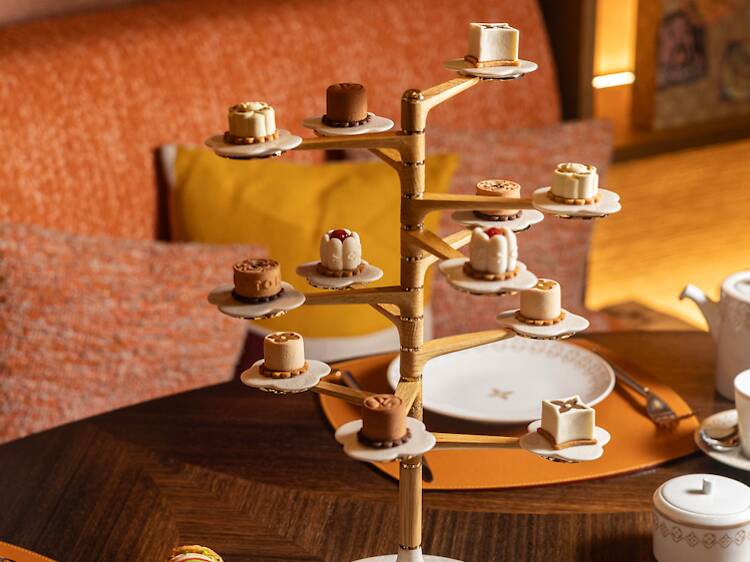 The new tea service at Le Café Louis Vuitton looks fabulous