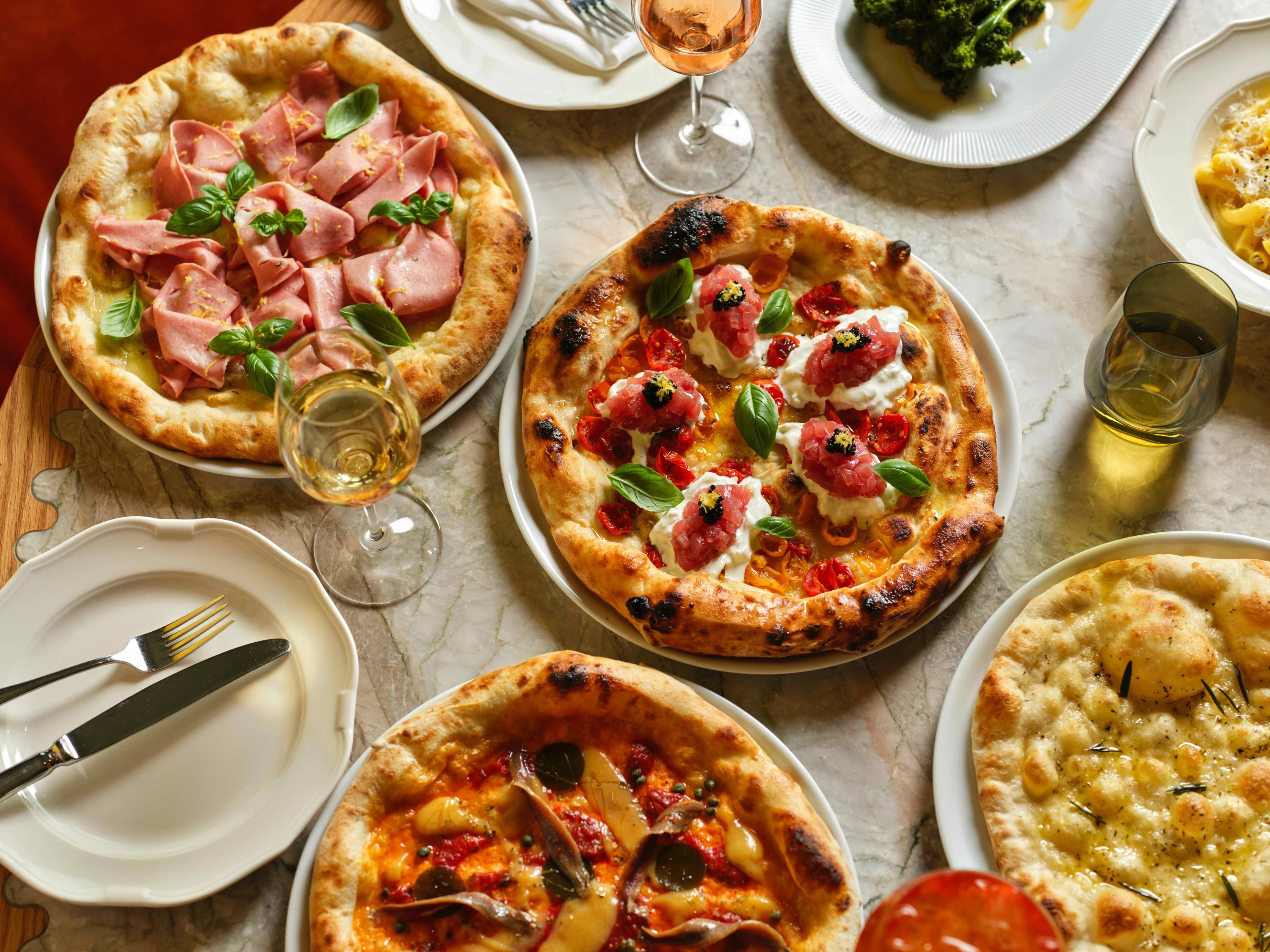 PIzzas at Pizza&rsquo;Mare