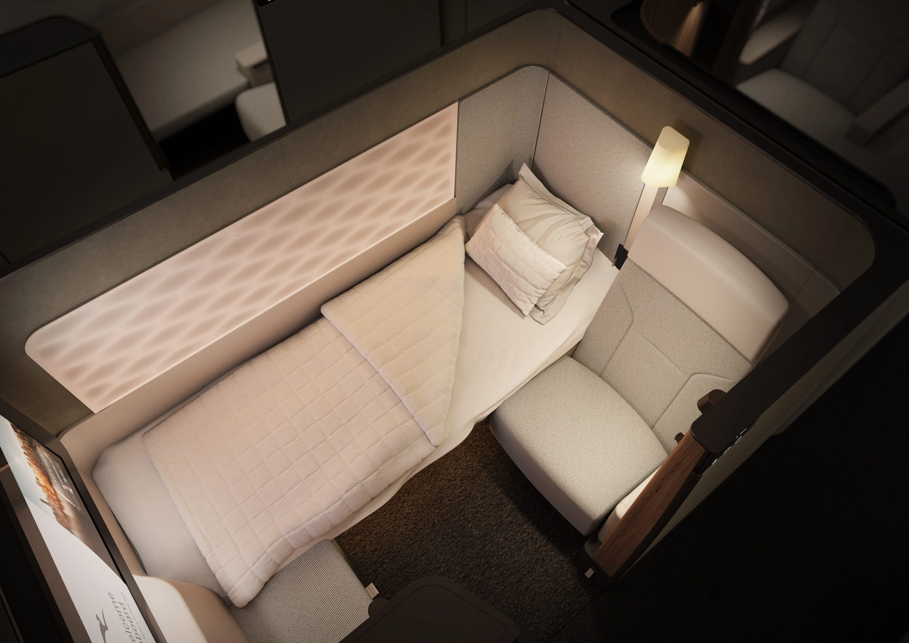 Qantas bed render