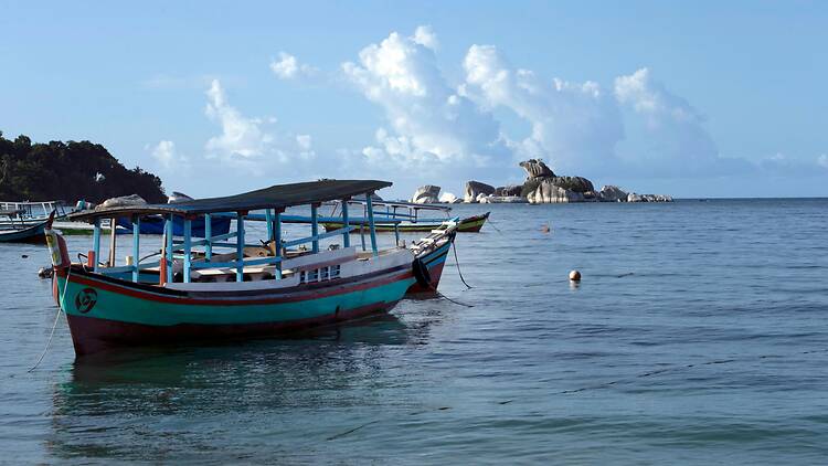 boat off Belitung, Indonesia