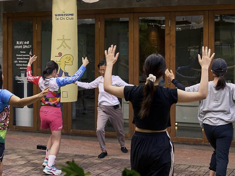 Start Sunday slow with tai chi, beats and matcha