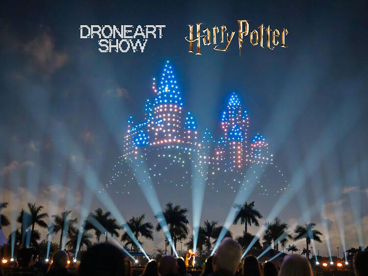A massive Harry Potter-themed light show is taking over L.A.’s sky with 1,200 drones