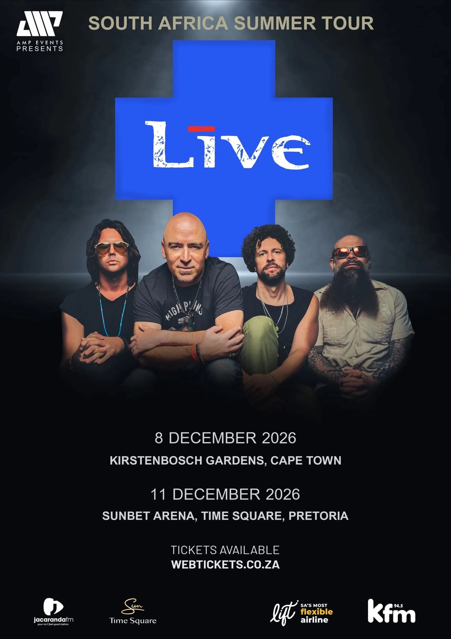 Live to tour South Africa