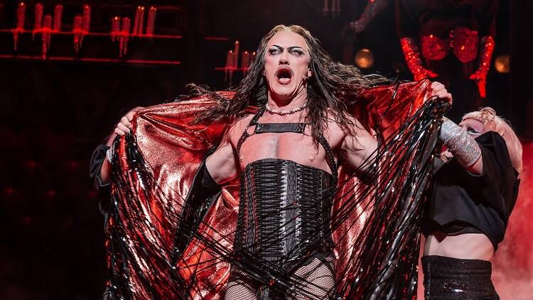 Luke Evans as Frank-N-Furter in the musical "The Rocky Horror Show"