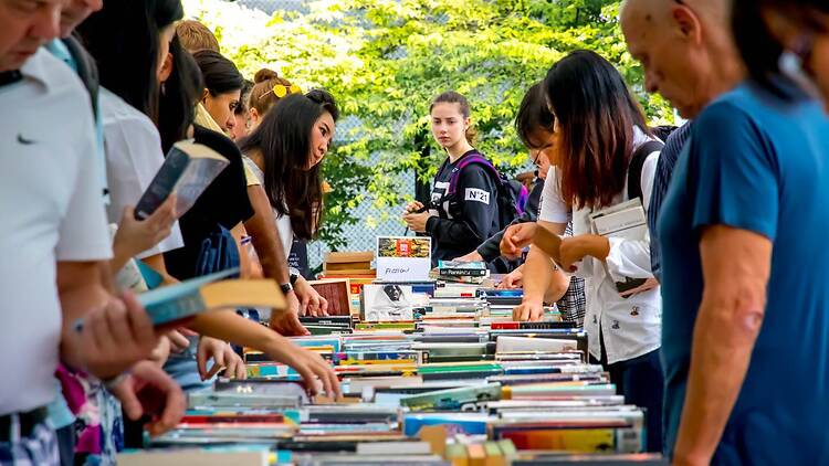 Rifle through shelves of secondhand novels and rare prints at Neilson Hays Library's beloved annual book sale