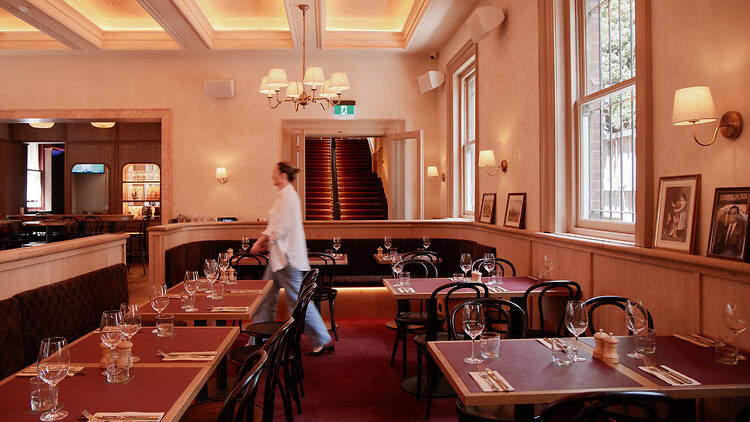 The dining room at the Godby Hotel.